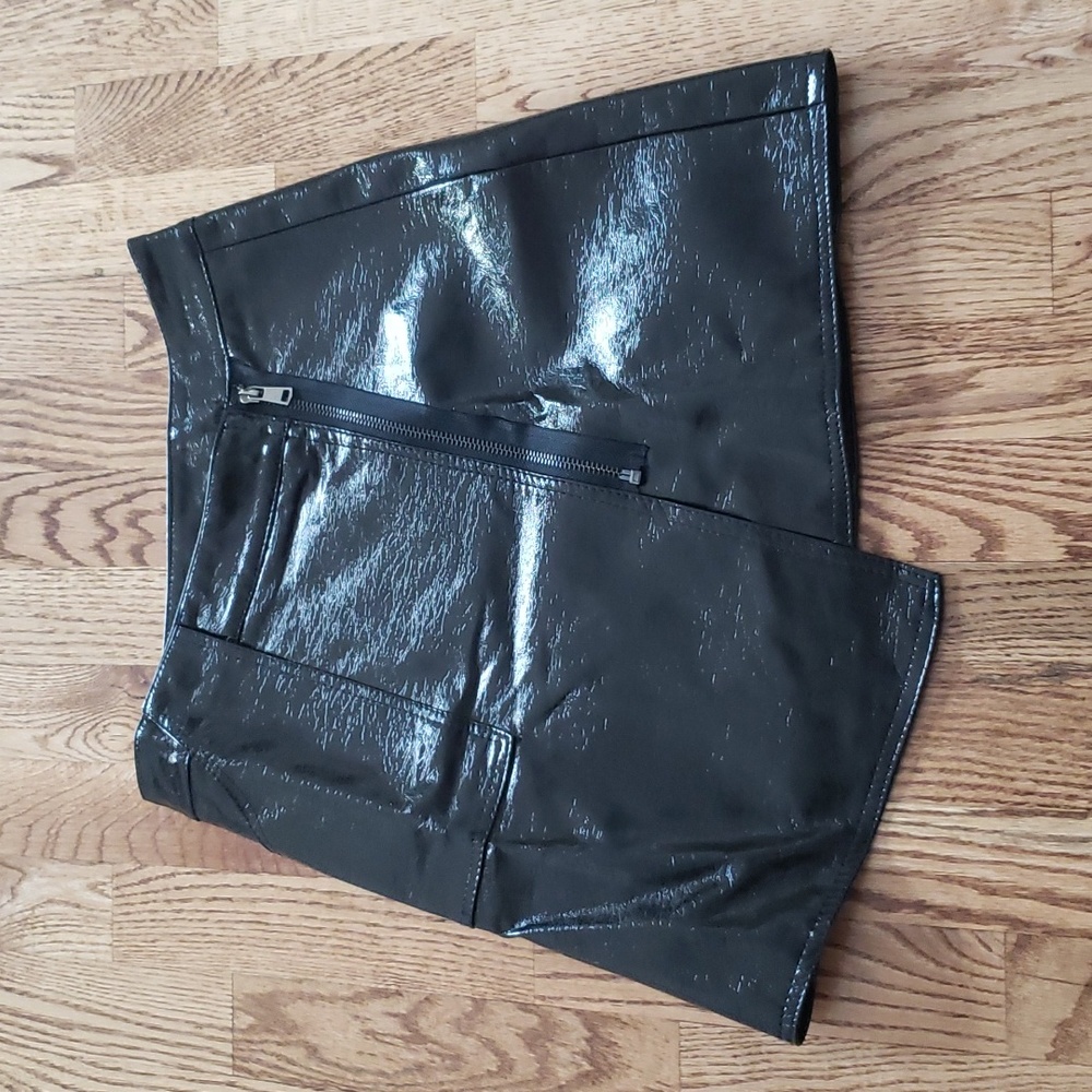 (S) Love & Other Things Patent Assymetrical Punk Goth Moto Biker Rock Cosplay